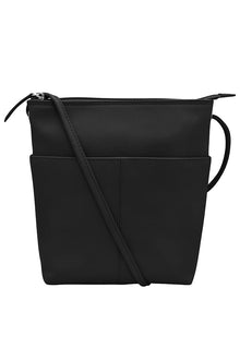  ILI New York Midi Sac in Black Leather