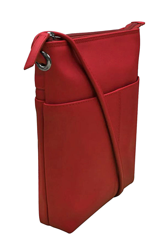 ILI New York Midi Sac in Red Leather