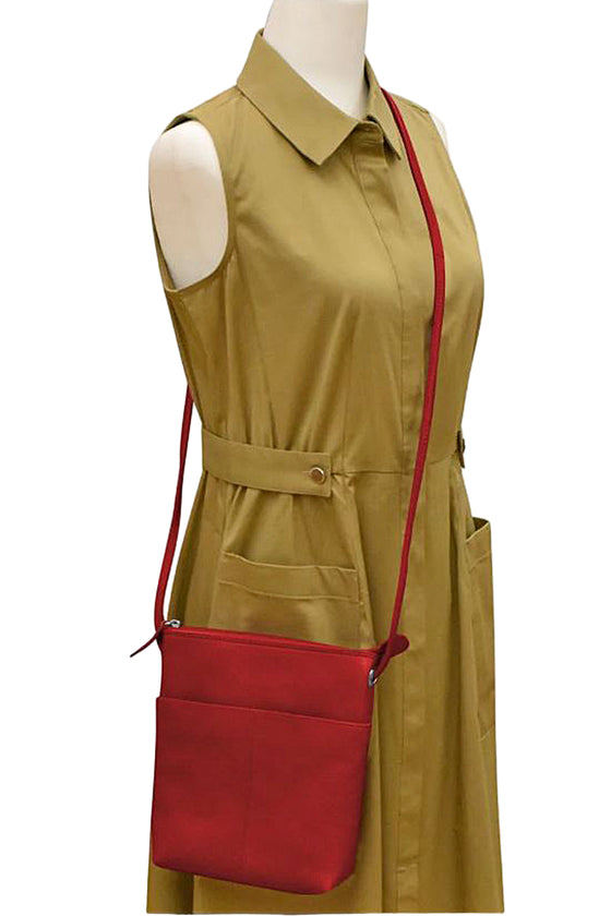 ILI New York Midi Sac in Red Leather