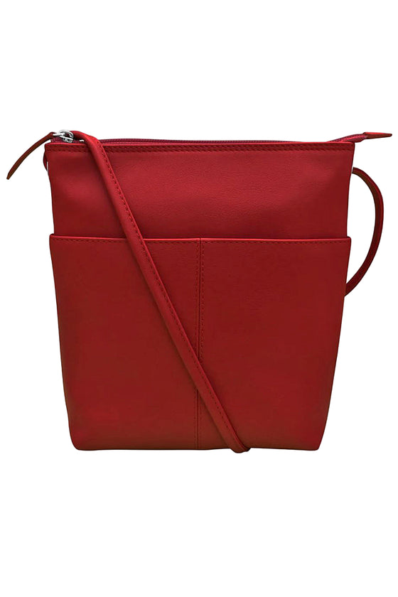 ILI New York Midi Sac in Red Leather