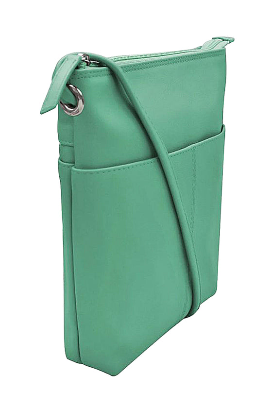 ILI New York Midi Sac in Turquoise Leather
