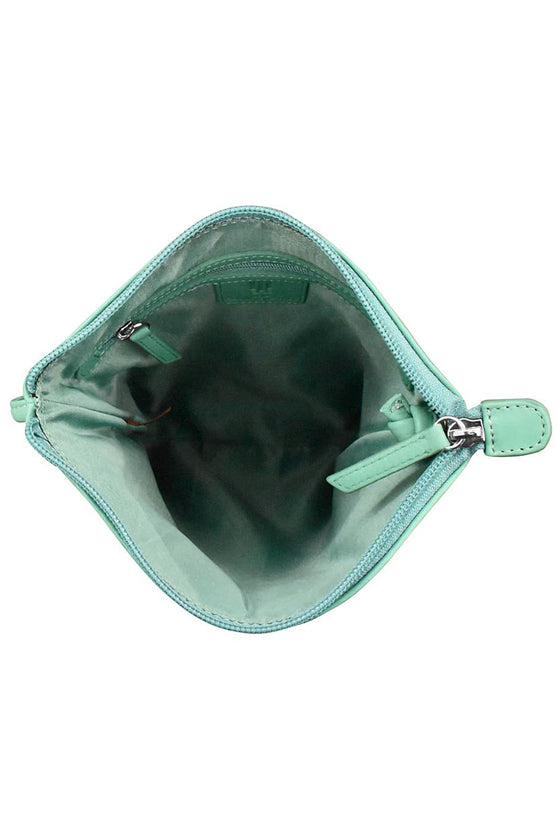 ILI New York Midi Sac in Turquoise Leather