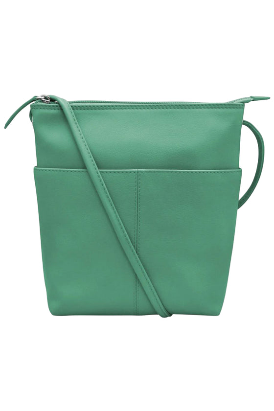 ILI New York Midi Sac in Turquoise Leather