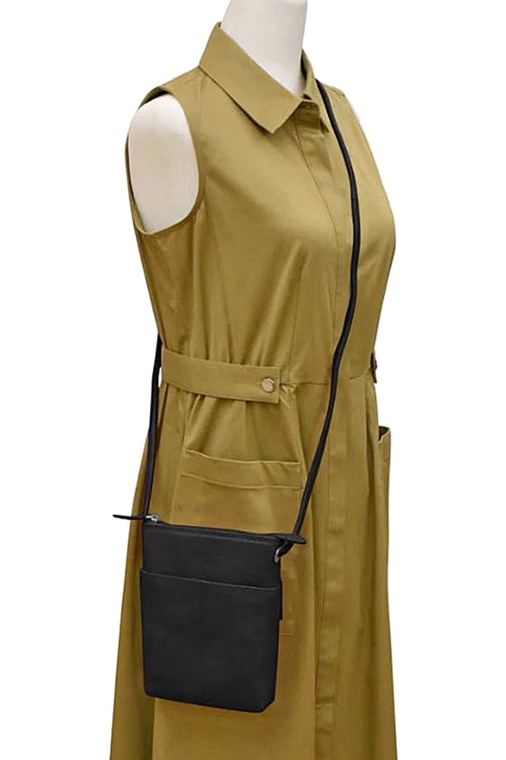 ILI New York Mini Sac in Black Leather