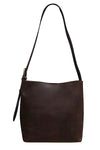 ILI New York Unlined Open Top Hobo in Chocolate