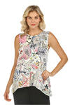 Inoah A Day in Paris Sleeveless Hi-Lo Tank Top NT1169WK-AC60