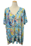 Inoah "Aviva" One Size V-Neck Dolman Sleeve Top T1640K-AE02