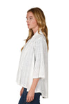 Inoah Bell Sleeve Hi-Lo Cardigan in White C208FR-White