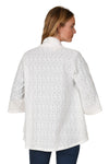Inoah Bell Sleeve Hi-Lo Cardigan in White C208FR-White