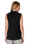 Inoah "Black" Cowl Neck Sleeveless Top T1609WKB-BLACK