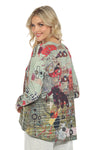 Inoah CHERRY KISS Quilted Long Sleeve A-Line Top T1353NB-AD97