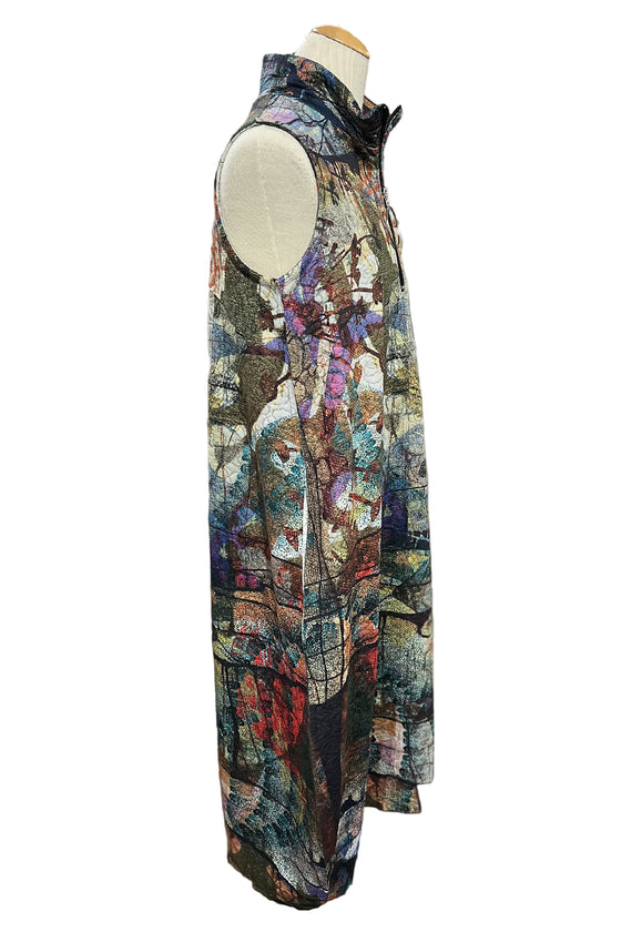 Inoah COZY AUTUMN Quilted Sleeveless Front Zip Dress D502NB-AD94