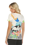 Inoah Daphne Short Sleeve Crew Neck Straight Top Style NT977K-AC19