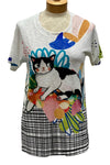 Inoah Daphne Short Sleeve Crew Neck Straight Top Style NT977K-AC19