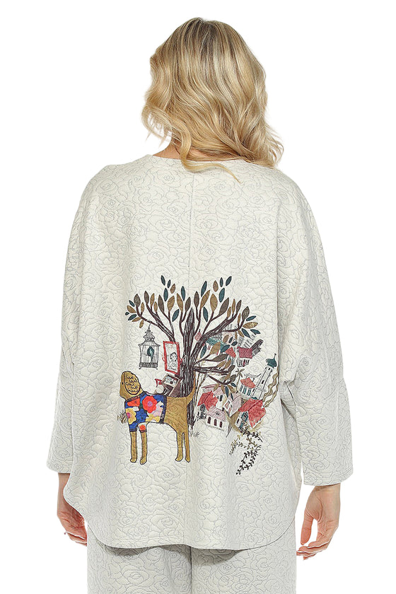 Inoah DIXIE One Size Drop Shoulder Long Sleeve Top T812NB-AD93