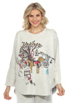 Inoah DIXIE One Size Drop Shoulder Long Sleeve Top T812NB-AD93