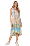 Inoah "Fizzy Petals" Sleeveless Tank Dress D550OBO-AE145