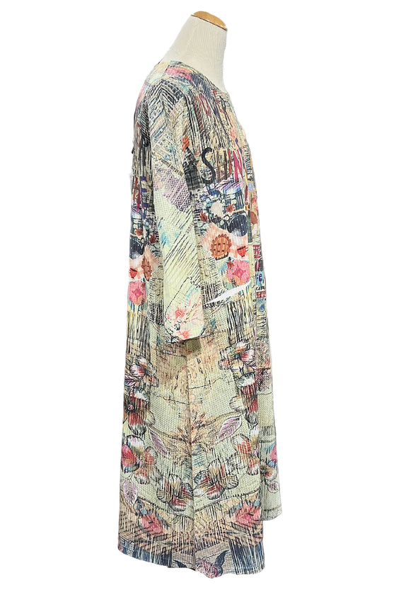 Inoah Foxy Village Long Sleeve Crew Neck A-Line Dress D359RE-AD138