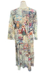 Inoah Foxy Village Long Sleeve Crew Neck A-Line Dress D359RE-AD138