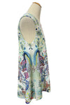 Inoah "Happy Bloom" Sleeveless A-Line Tank Top T1634K-AE71