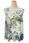 Inoah "Happy Bloom" Sleeveless A-Line Tank Top T1634K-AE71