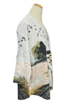 Inoah Home At Last 3/4 Sleeve V-Neck A-Line Top T350RE-AD133