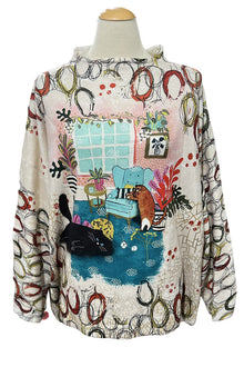  Inoah "Lazy Sunday" Long Sleeve Turtle Neck Sweater T1420SE-AD10
