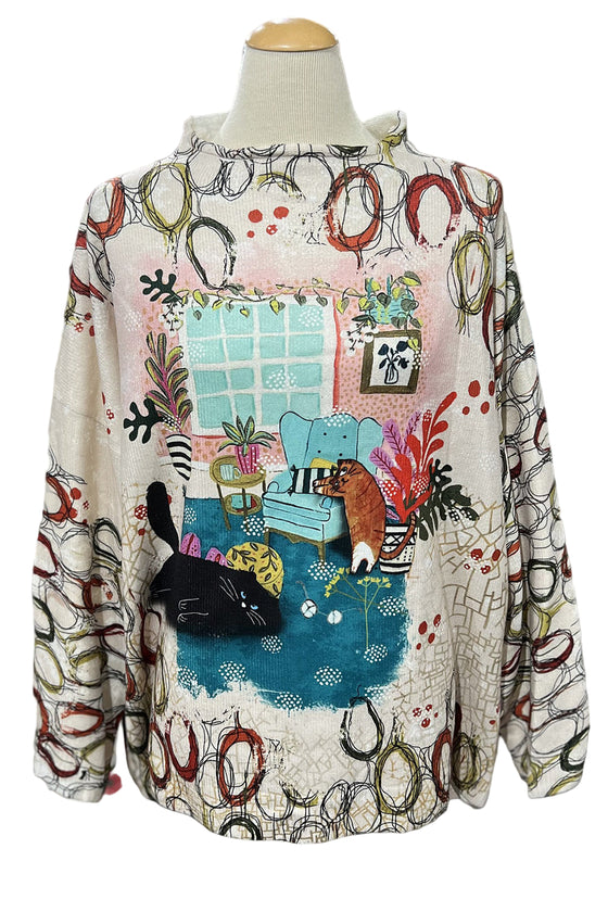 Inoah "Lazy Sunday" Long Sleeve Turtle Neck Sweater T1420SE-AD10