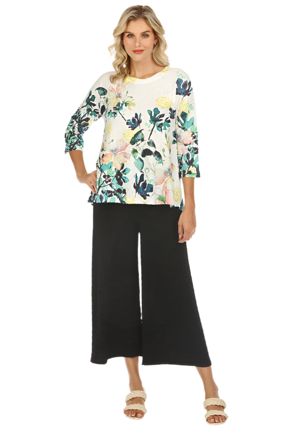 Inoah Lilybeth 3/4 Sleeve A-Line Hi-Lo Top NT208WK-AC59