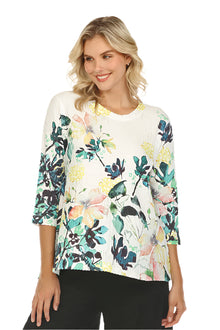  Inoah Lilybeth 3/4 Sleeve A-Line Hi-Lo Top NT208WK-AC59