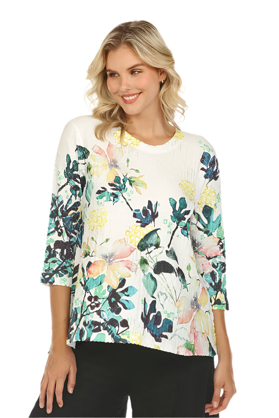 Inoah Lilybeth 3/4 Sleeve A-Line Hi-Lo Top NT208WK-AC59