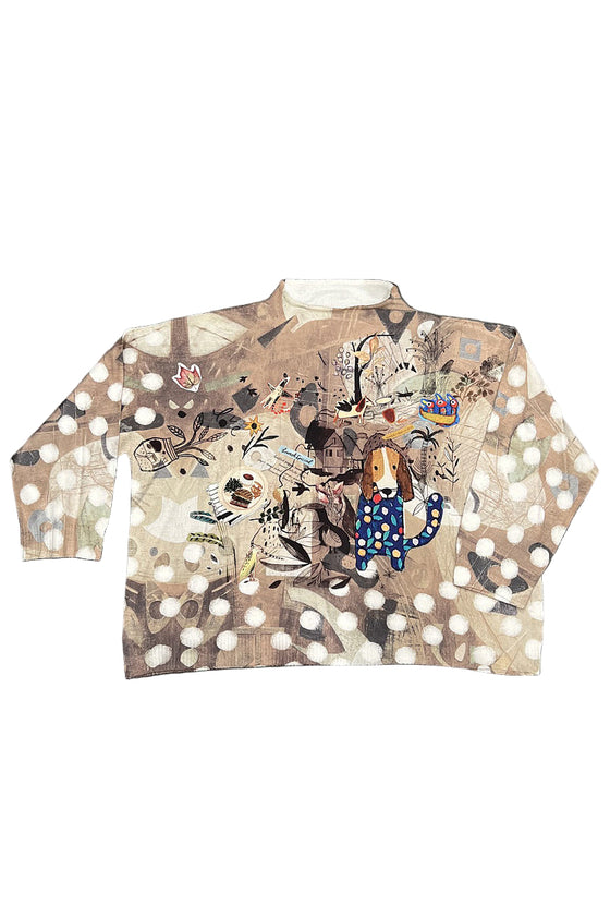 Inoah "Lunch Time" Long Sleeve Turtle Neck Sweater T1420SE-AD11
