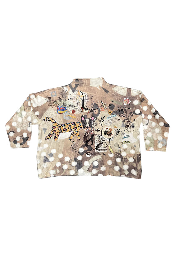 Inoah "Lunch Time" Long Sleeve Turtle Neck Sweater T1420SE-AD11
