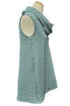 Inoah "Mint" Cowl Neck Sleeveless Top T1609WKT-MINT