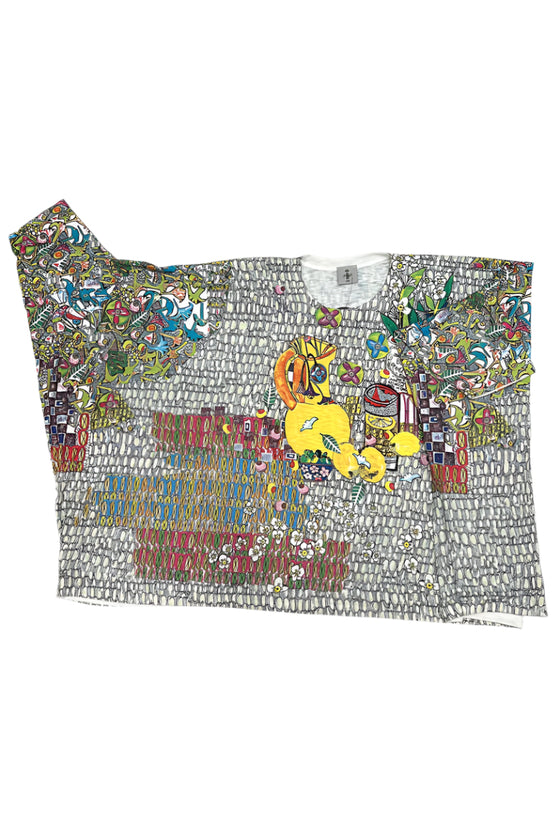 Inoah One Size Citrussie Mix Dropped 3/4 Sleeve Top Style T1369K-AC101