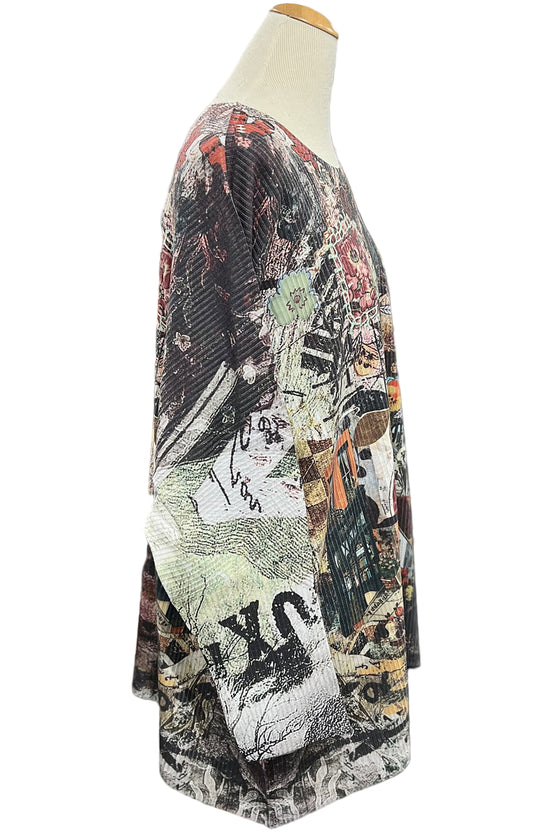 Inoah One Size September Long Sleeve Sharkbite Tunic T198RE-AD126