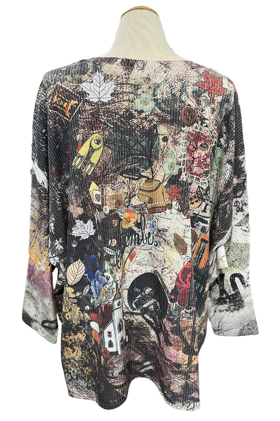 Inoah One Size September Long Sleeve Sharkbite Tunic T198RE-AD126