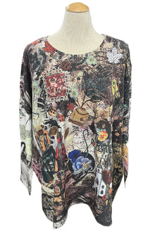  Inoah One Size September Long Sleeve Sharkbite Tunic T198RE-AD126