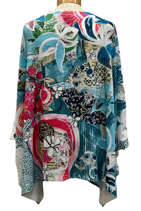 Inoah One Size Tranquility Dropped 3/4 Sleeve Top Style T1369K-AC21