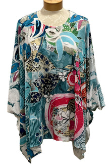  Inoah One Size Tranquility Dropped 3/4 Sleeve Top Style T1369K-AC21
