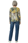 Inoah "Pawfect Trail" Burnout Long Sleeve V-Split Neckline