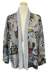Inoah "Peblleton" Long Sleeve Cardigan With Pockets C095BR-AF89