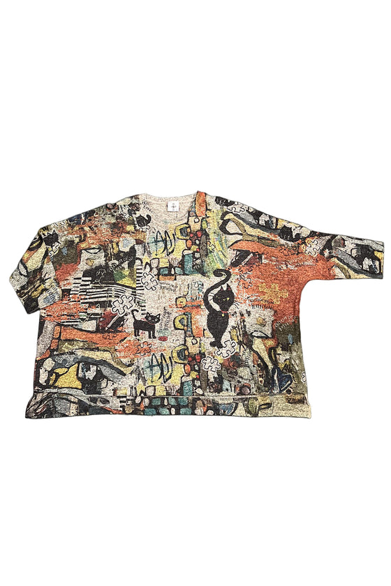 Inoah "Perfection" One Size Dolman Crew Neck Top T805CN-AD43