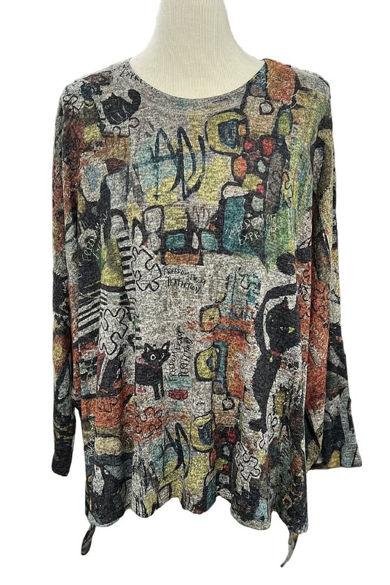 Inoah "Perfection" One Size Dolman Crew Neck Top T805CN-AD43