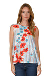 Inoah "Poppy Breeze" A-Line Tank Top T1634FR-AE70