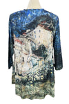 Inoah Portofino 3/4 Sleeve A-Line Crew Neck Top T208SM-AD140