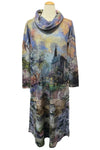 Inoah "Pretty Amazing" Long Sleeve Cowl Neck Dress With Pockets D102BR-AF83