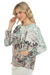 Inoah PURR-FECT DAY Quilted Long Sleeve Top T1351NB-AD96