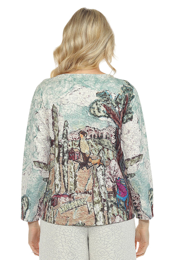 Inoah PURR-FECT DAY Quilted Long Sleeve Top T1351NB-AD96