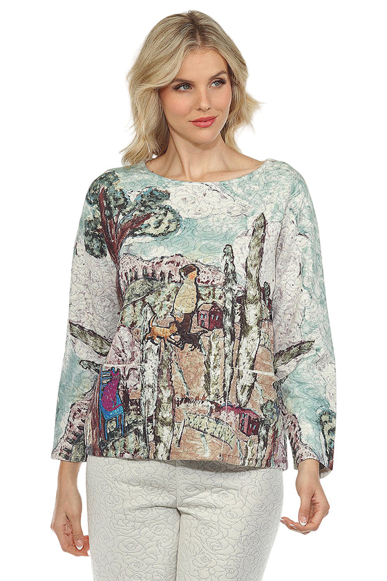 Inoah PURR-FECT DAY Quilted Long Sleeve Top T1351NB-AD96